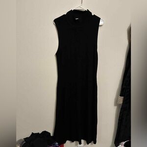 Chic Black Sleeveless Midi Dress size xl